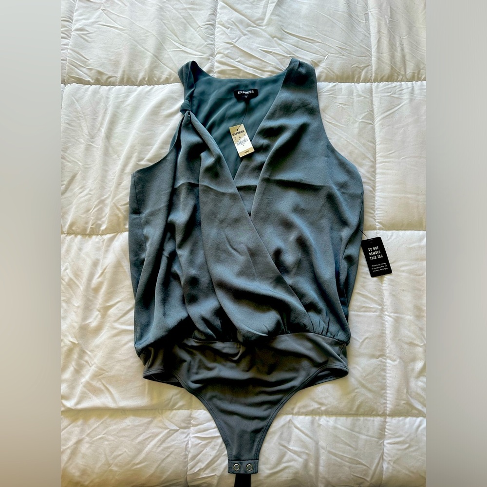 Blue body suit